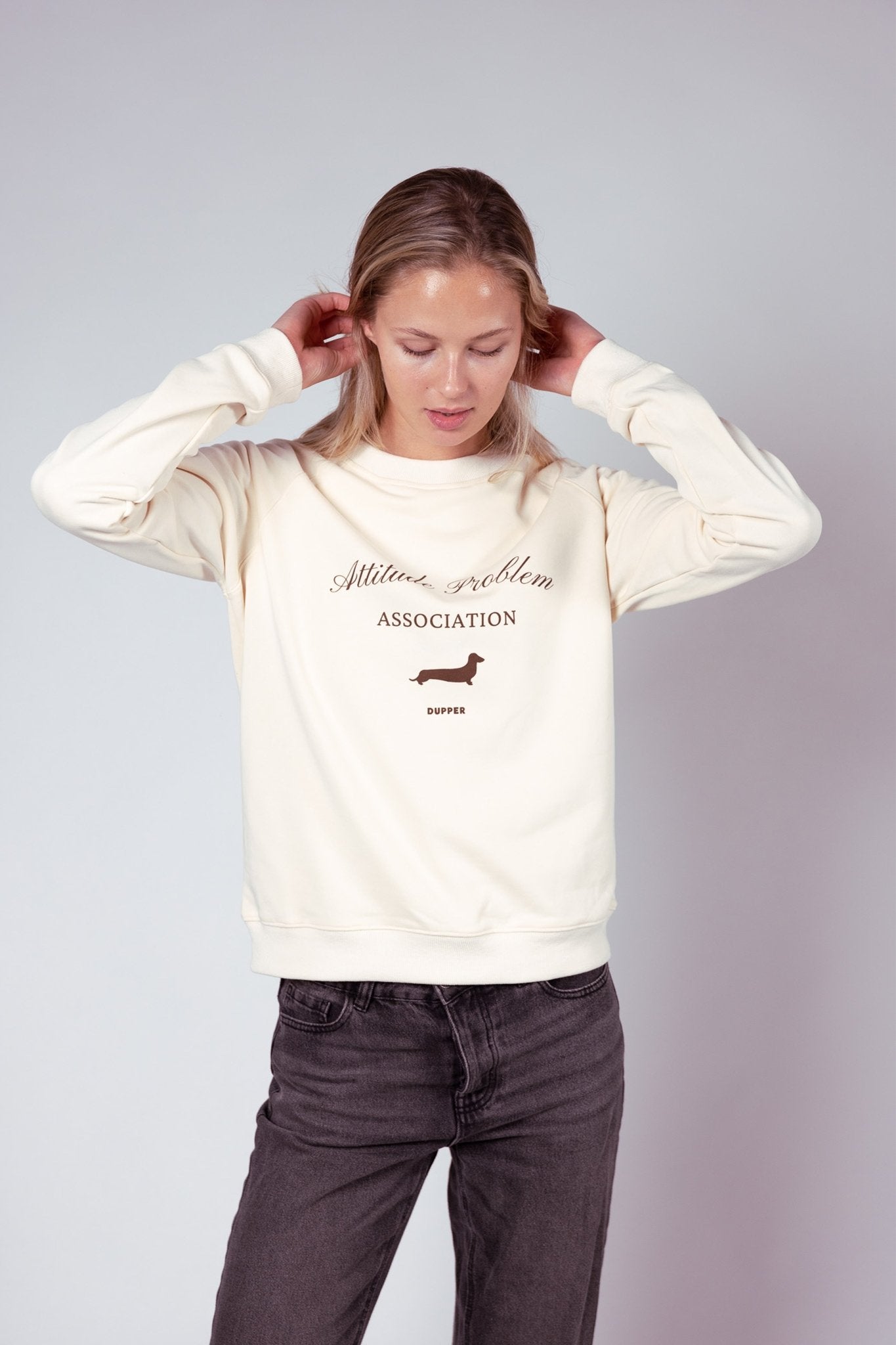 Attitude Problem Club Sweatshirt – Cream - Dupper