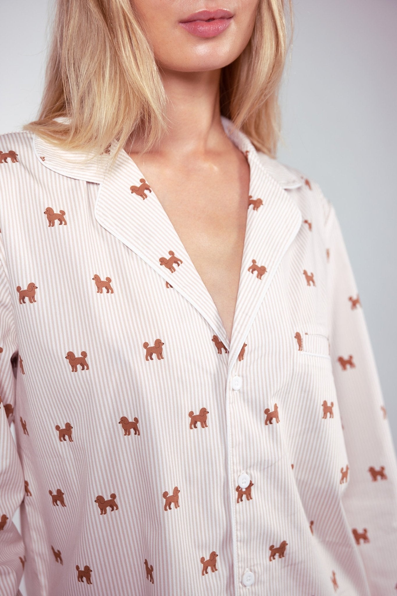 Doodle unisex pajama – Brown & white - Dupper
