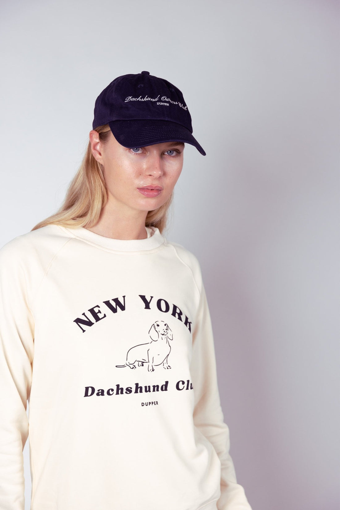 Dachshund owners club hat - Navy &amp; white - Dupper